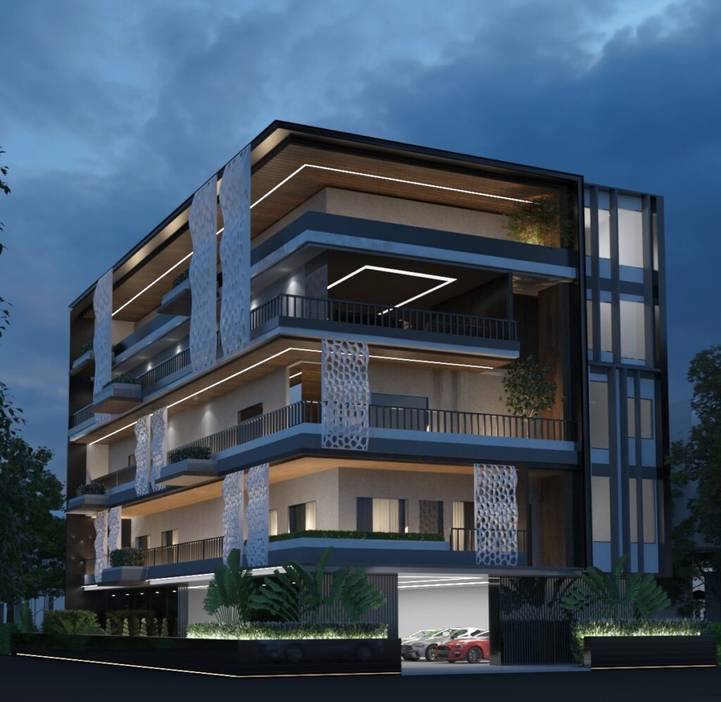 Exterior rendering design By jade homes project in Delhi